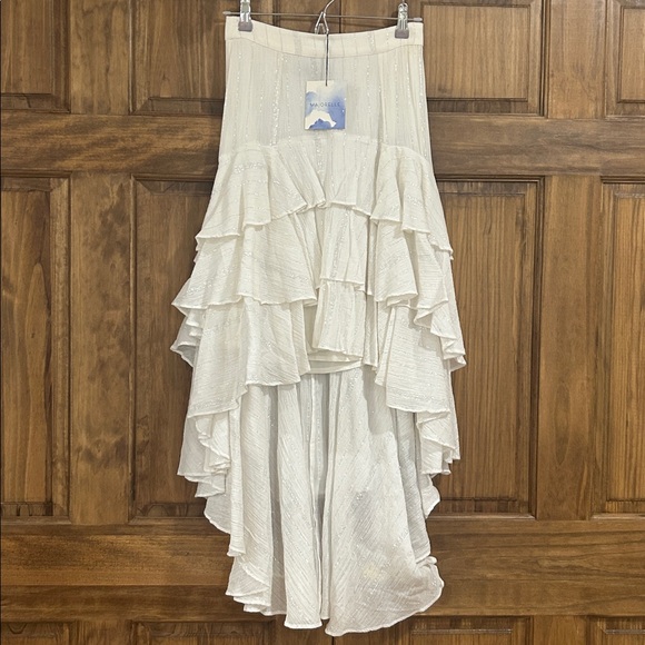 Majorelle white tiered high low skirt - Picture 7 of 7